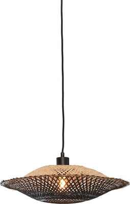 GOOD&MOJO Hanglamp Kalimantan - Bamboe/Zwart - Ø44cm - Modern - Hanglampen Eetkamer, Slaapkamer, Woonkamer