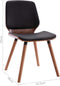vidaXL - Eetkamerstoelen - 2 - st - kunstleer - zwart