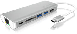 Icy Box IB-DK4034-CPD - USB Type-C DockingStation - HDMI Ethernet USB 3.2 - Zilver