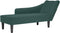 vidaXL - Chaise - longue - met - rechterarmleuning - fluweel - donkergroen