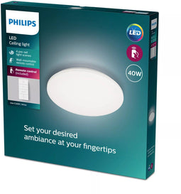 Philips Izso - LED Plafondlamp 40W 4300lm Dimbaar Afstandsbediening Wit