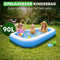 Travelhawk Opblaasbaar Kinderzwembad - 166x100x25 cm - Zachte bodem - Blauw