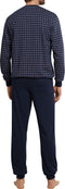Schiesser Heren Pyjama - Lange broek - V Hals - Donkerblauw