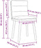 vidaXL - Eetkamerstoelen - 2 - st - stof - zwart