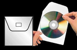 Djois - Cd/dvd hoes djois 127x127mm klep tr 25st | 6 stuks