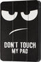iMoshion Tablet Hoes Geschikt voor Huawei MediaPad T3 10 inch - iMoshion Design Trifold Bookcase - Zwart / Meerkleurig /Don't touch