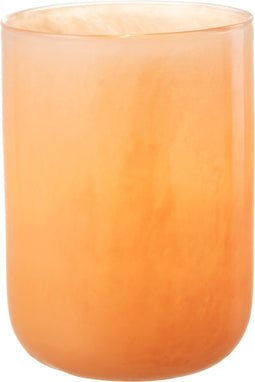 J-Line vaas Corrie - glas - koraal - medium - 23 cm hoog