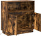 vidaXL - Dressoir - met - LED - in - Rook - Eiken - 71x34,5x75 - cm