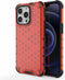 Lunso - Honinggraat Armor Backcover hoes - Geschikt voor iPhone 13 Pro - Rood
