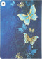 Tablet Hoes Geschikt voor Apple iPad 9 (2021) 9e generatie / Apple iPad 7 (2019) 7e generatie / Apple iPad 8 (2020) 8e generatie - Design Softcase Bookcase tablet - Meerkleurig /Blue Butterfly