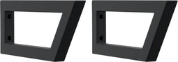 vidaXL - Wandbeugels - voor - wasbak - 2 - st - trapezium - staal - zwart