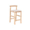 DKD Home Decor - Kruk - Handgemaakt Natuurlijk Teakboom 50 x 50 x 102 cm