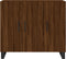 vidaXL - Dressoir - 90x34x80 - cm - bewerkt - hout - bruin - eikenkleur
