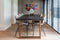 Eettafel Bony 220x100cm visgraatmotief - zwart/geborsteld goud