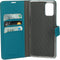 Samsung Galaxy A71 - Wallet Hoesje - Saffiano Motief - Blauw Turquoise