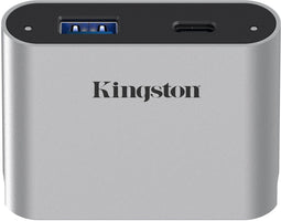 Kingston USB 3.2 Gen 1 Workflow 5G USB-A- en USB-C-miniHub - Flexibel workflowsysteem - Zilver