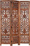 vidaXL - Kamerscherm - 3 - panelen - handgesneden - 120x165 - cm - mangohout - bruin
