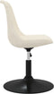 vidaXL - Eetkamerstoelen - draaibaar - 4 - st - fluweel - crèmekleurig