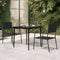 vidaXL - Tuintafel - 80x80x74 - cm - staal - en - glas - zwart