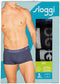 Sloggi Men Go - Hipster - 3-pack - Zwart Grijs Blauw (3-pack)