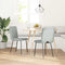 vidaXL - Eetkamerstoelen - 2 - st - fluweel - lichtgrijs