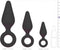EasyToys - Buttplugs met Trekring - Setje - Sex Toys voor Mannen en Vrouwen - Zwart