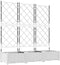 vidaXL - Tuinbak - met - Klimrek - - - 3 - stuks - - - Wit - - - 120x40x125,5 - cm