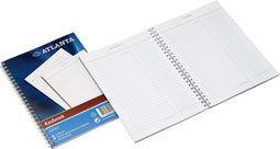 Djois Atlanta kasboek A5 - spiraal binding - 50 bld/100 blz - 2x1 kolom - 1 stuk