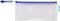 Djois opbergtas met ritssluiting 250x115mm - PVC - blauw - pak 8 stuks