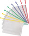 Djois opbergtas met ritssluiting A4 - 330X240mm - PVC - ass - pak 8 stuks