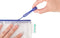 Djois opbergtas met ritssluiting A4 - 330x240mm - PVC - blauw - pak 8 stuks