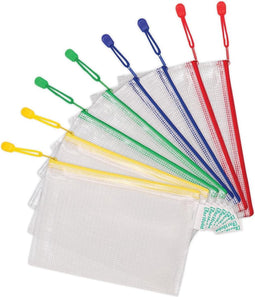 Djois opbergtas met ritssluiting A5 - 235x165mm - PVC - assorti - pak 8 stuks