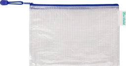 Djois opbergtas met ritssluiting A5 - 235x165mm - PVC - blauw - pak 8 stuks