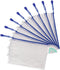 Djois opbergtas met ritssluiting A5 - 235x165mm - PVC - blauw - pak 8 stuks