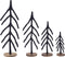 PTMD Kerstversiering Boom Carden - 16x16x51 cm - Hout - Zwart