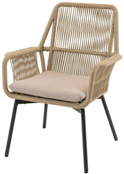 Lesli Silas - Tuinstoel - Ergonomisch en modern - Beige (4 stuks)