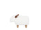 LAMB - Hocker - Wit - Polyester