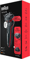 Braun 51-R1200S - Elektrisch scheerapparaat - 3 flexibele mesjes - Rood
