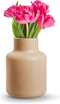 Jodeco Bloemenvaas Gigi - mat zand - eco glas - 14,5 x 20 cm - melkbus vaas