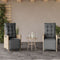 vidaXL - Tuinstoelen - 2 - st - verstelbaar - voetensteun - poly - rattan - beige - mix