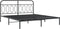vidaXL - Bedframe - met - hoofdbord - metaal - zwart - 193x203 - cm