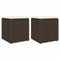 vidaXL - Tuinkrukken - met - kussens - 2 - st - 40x40x43 - cm - poly - rattan - bruin
