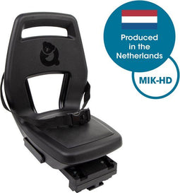 Qibbel Junior 6+ - Achterzitje - Voetbeschermingsplaten + Inklapbare voetsteunen - Zwart - Midnight Black
