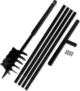 vidaXL - Grondboor - met - handvat - 180 - mm - en - verlengstukken - 5 - m - (staal)