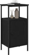 vidaXL - Nachtkastjes - 2 - stuks - Zwart - Eiken - 41x31x80 - cm - Geengineerd - Hout