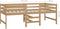 vidaXL - Bed - halfhoog - massief - grenenhout - honingbruin - 90x200 - cm