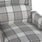 vidaXL Fauteuil stof grijs