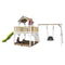 AXI Atka Speeltoestel in Bruin/Wit - Speeltoren met Roxy Nestschommel, Limoen Groene Glijbaan en Zandbak - FSC hout - Speelhuis op palen voor de tuin