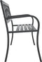 vidaXL - Tuinbank - 120 - cm - staal - zwart