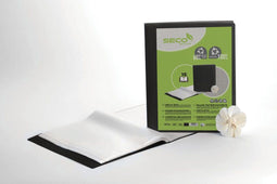 Seco showalbum A4 - 10 tasen - 50 micron - zwart - biologisch afbreekbaar - SE-DB10-BK
